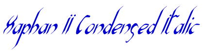 Xaphan II Condensed Italic الخط